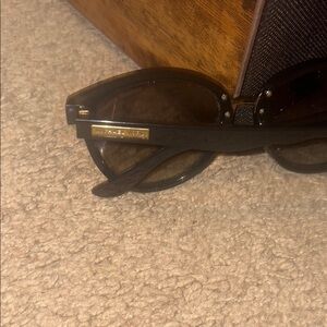 Michael Kors Dark Sunglasses with Gold Accents